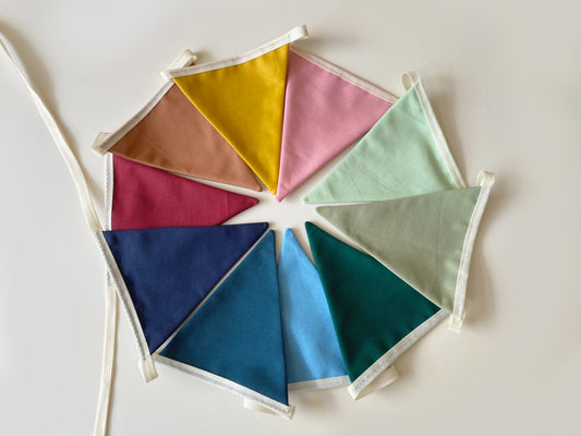 Rainbow bunting banner