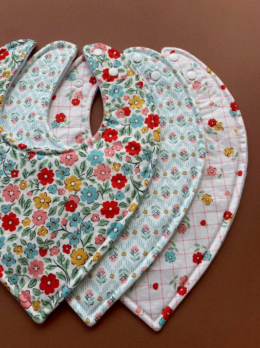 Choice of floral bandana bib
