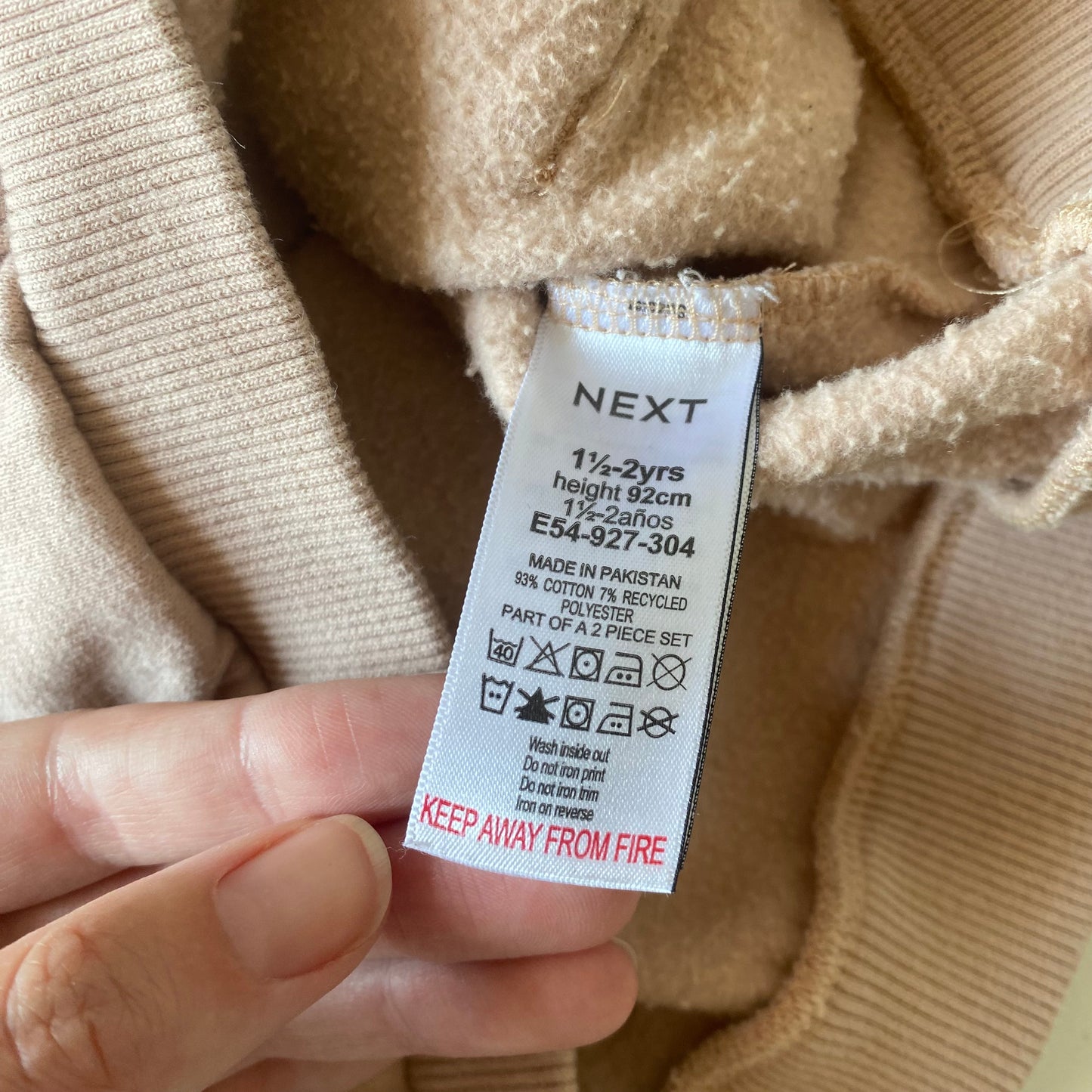 18-24M Next happy nude pink sweatshirt