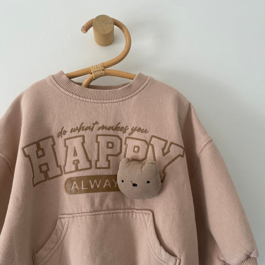 18-24M Next happy nude pink sweatshirt