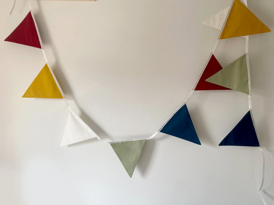 Rainbow bunting banner