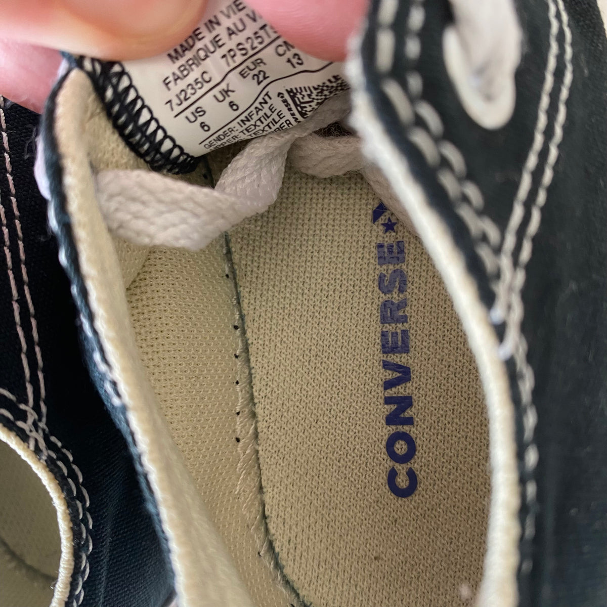Converse black UK size 6
