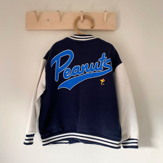 4-5Y Zara Peanuts navy varsity jacket