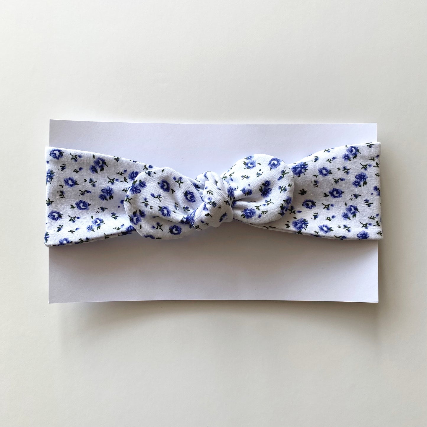 Lilac ditsy floral top knot headband