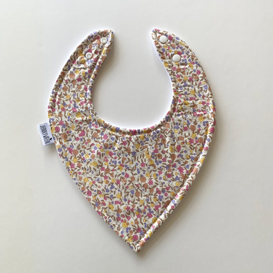 Pastel ditsy bandana bib