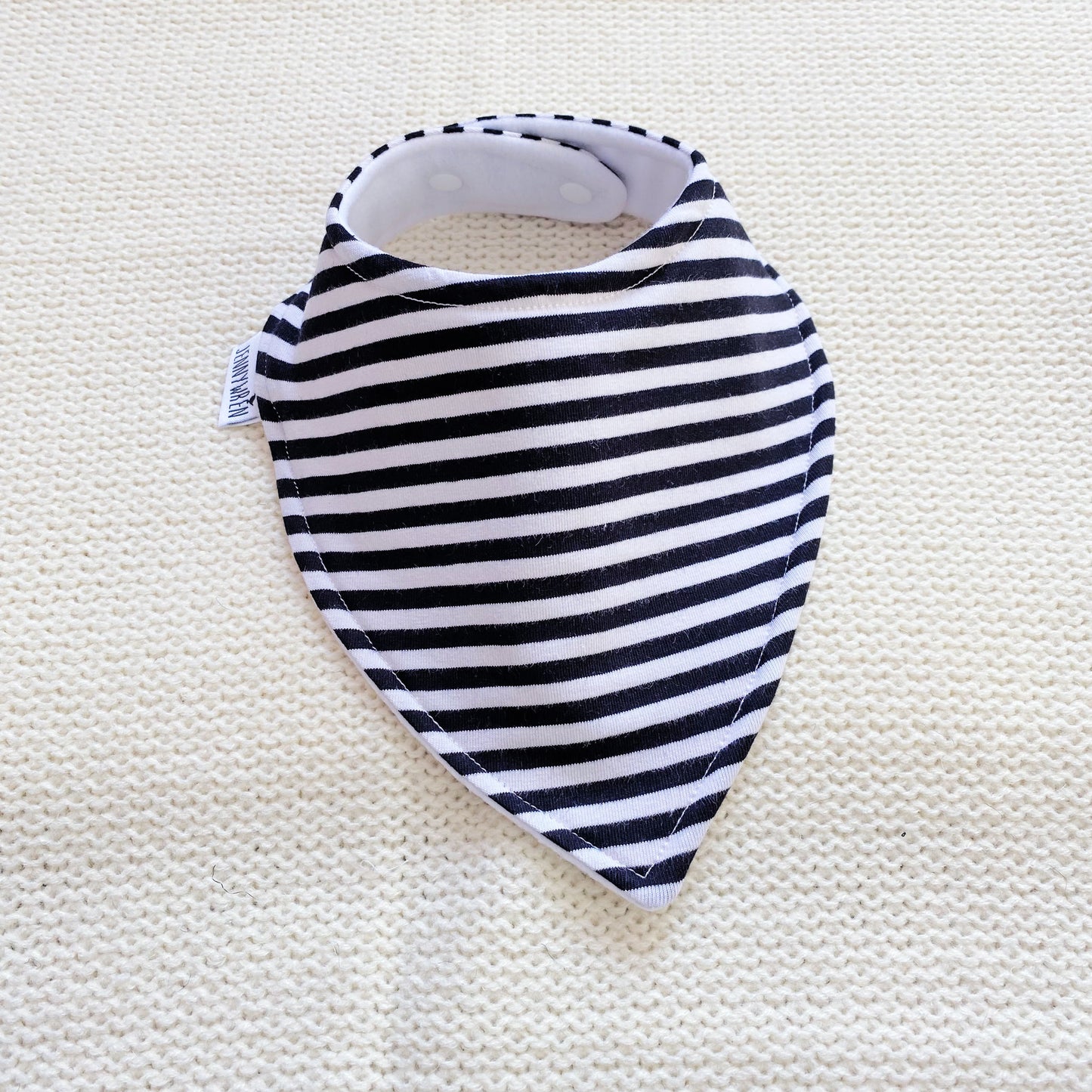 Black stripe bandana bib