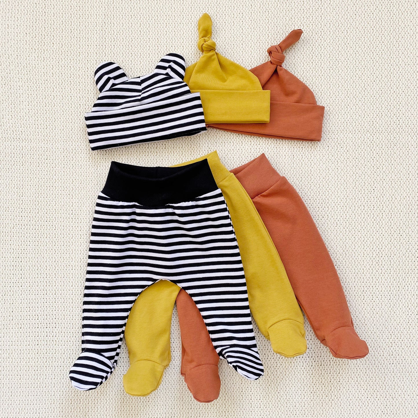Choice of hat and footed leggings set