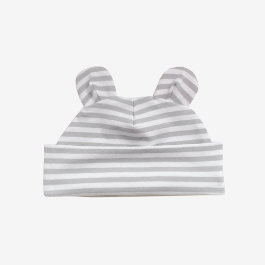 Grey stripe bear hat