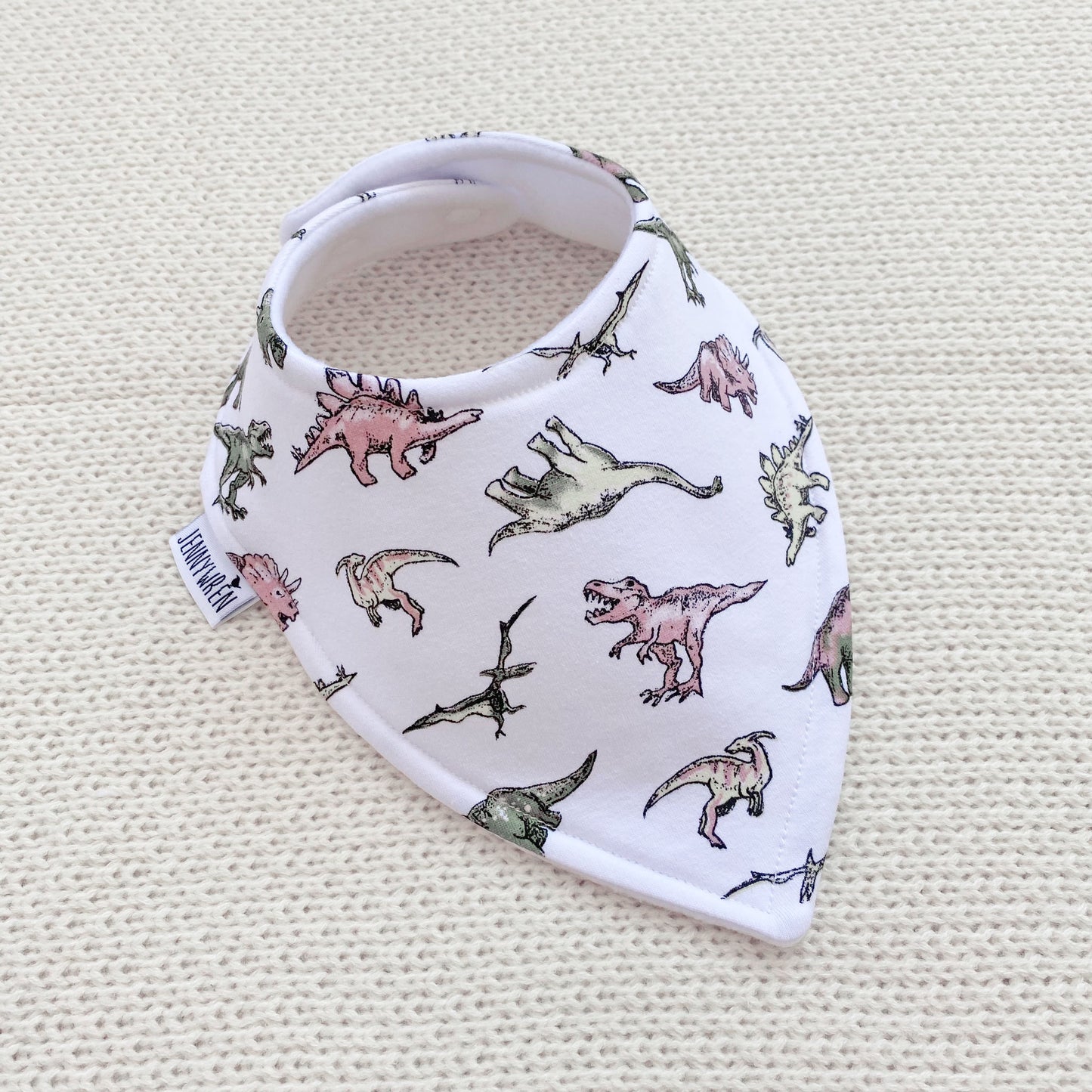 Jurassic bandana bib