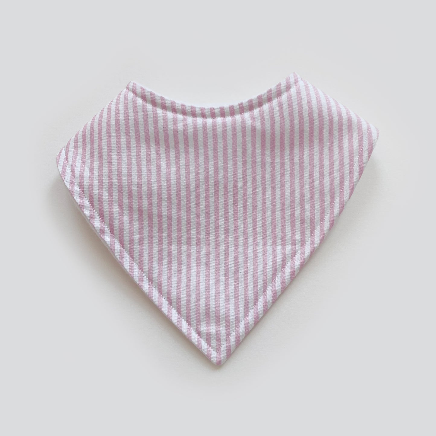 Pink stripe bandana bib