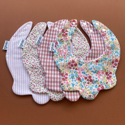 Choice of floral scallop bibs