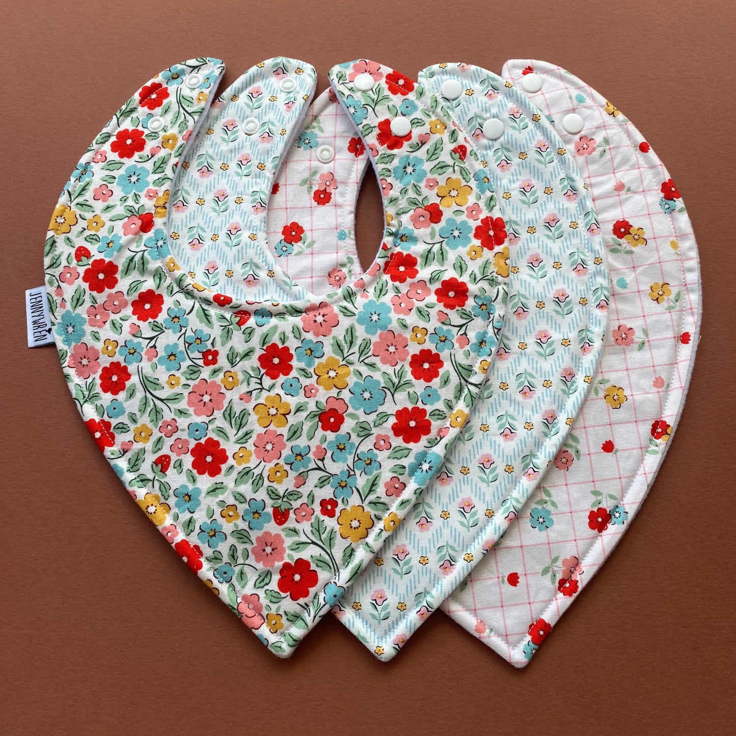 Choice of floral bandana bib