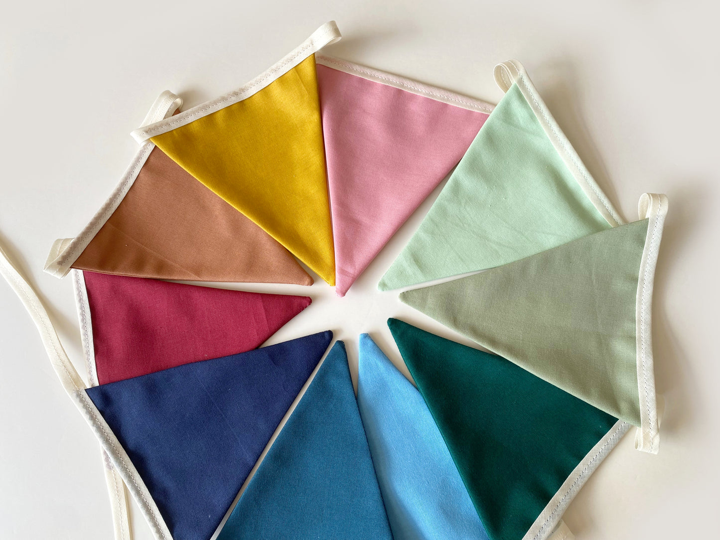 Rainbow bunting banner