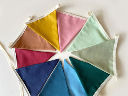 Rainbow bunting banner
