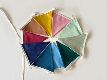 Rainbow bunting banner