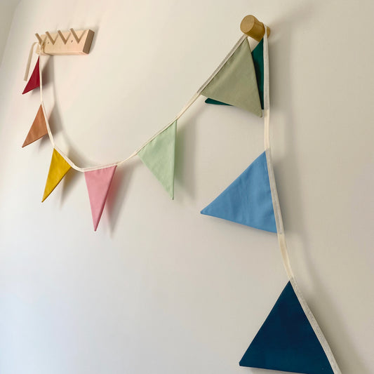 Rainbow bunting banner