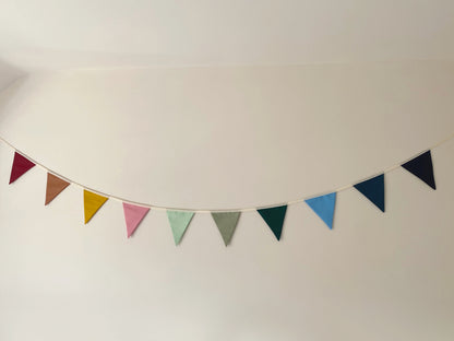 Rainbow bunting banner