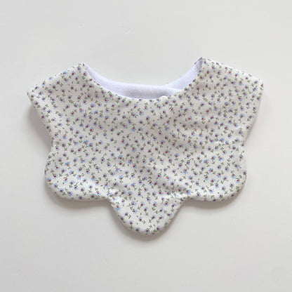 Forget me not scallop bib - seconds
