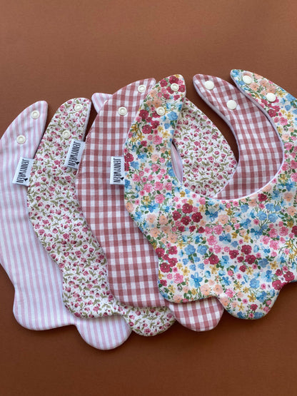 Choice of floral scallop bibs