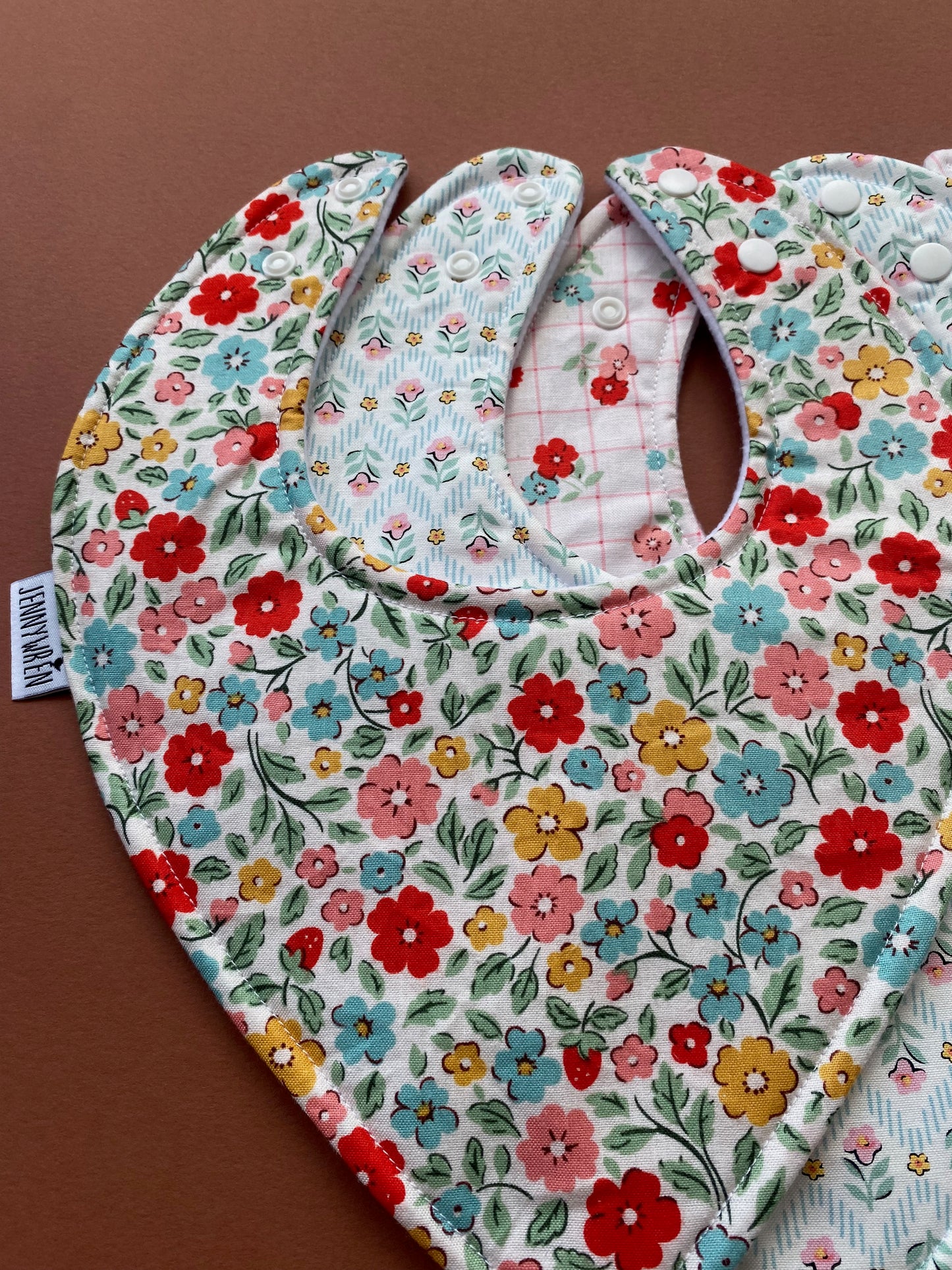 Choice of floral bandana bib