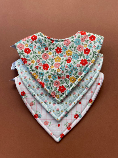 Choice of floral bandana bib