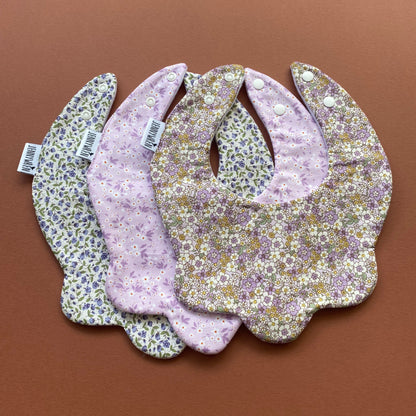 Choice of floral scallop bibs