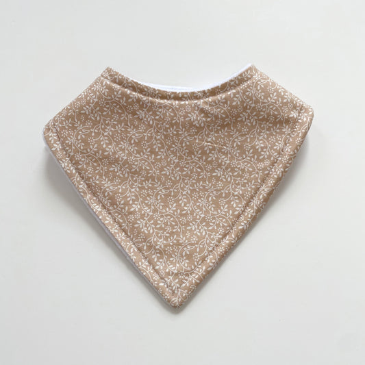 Nude ditsy bandana bib