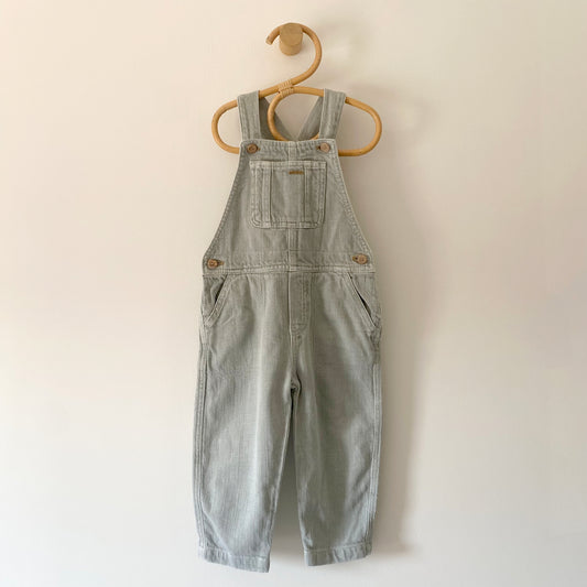 18-24M Zara sage green soft denim dungarees