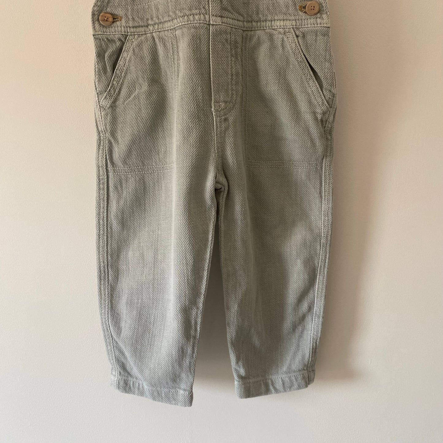 18-24M Zara sage green soft denim dungarees