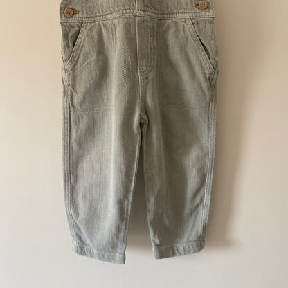 18-24M Zara sage green soft denim dungarees