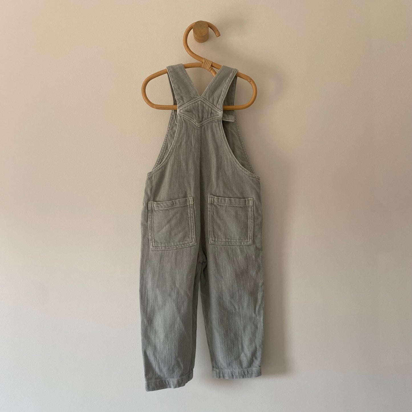 18-24M Zara sage green soft denim dungarees