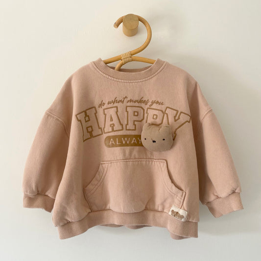 18-24M Next happy nude pink sweatshirt