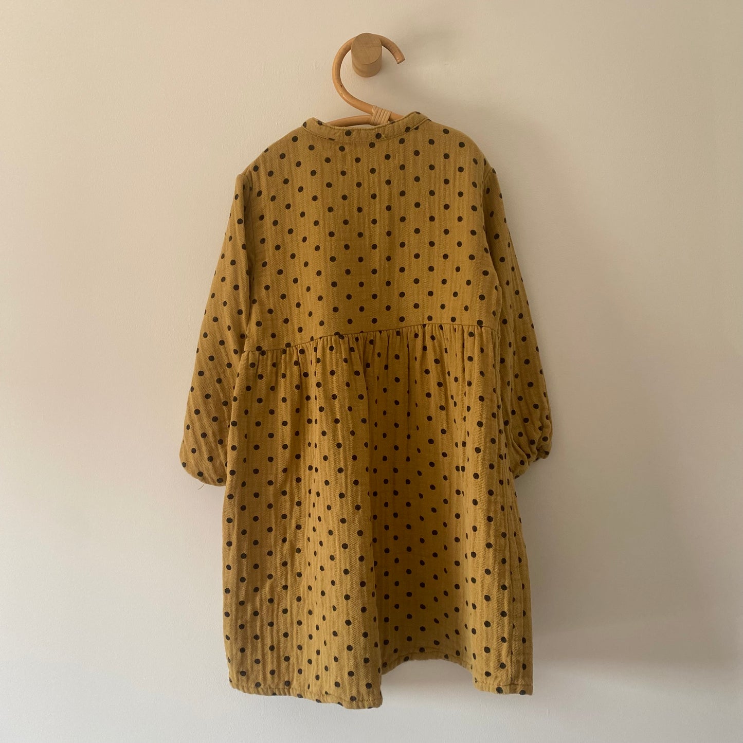4-5Y Zara mustard polka dot dress