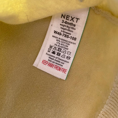 3-6M Next muted yellow tulip cardigan