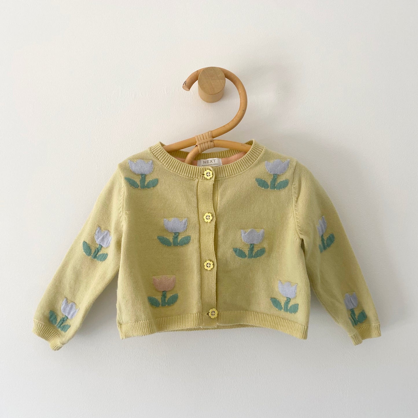3-6M Next muted yellow tulip cardigan