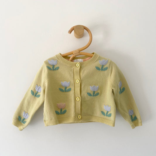 3-6M Next muted yellow tulip cardigan