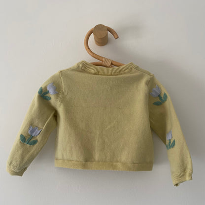 3-6M Next muted yellow tulip cardigan