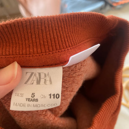 4-5Y Zara rust red Los Angeles sweatshirt