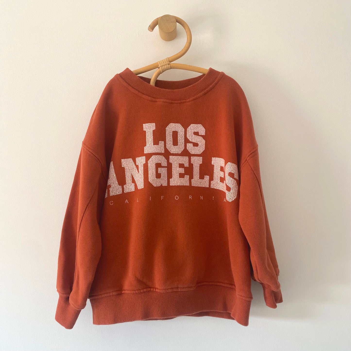 4-5Y Zara rust red Los Angeles sweatshirt
