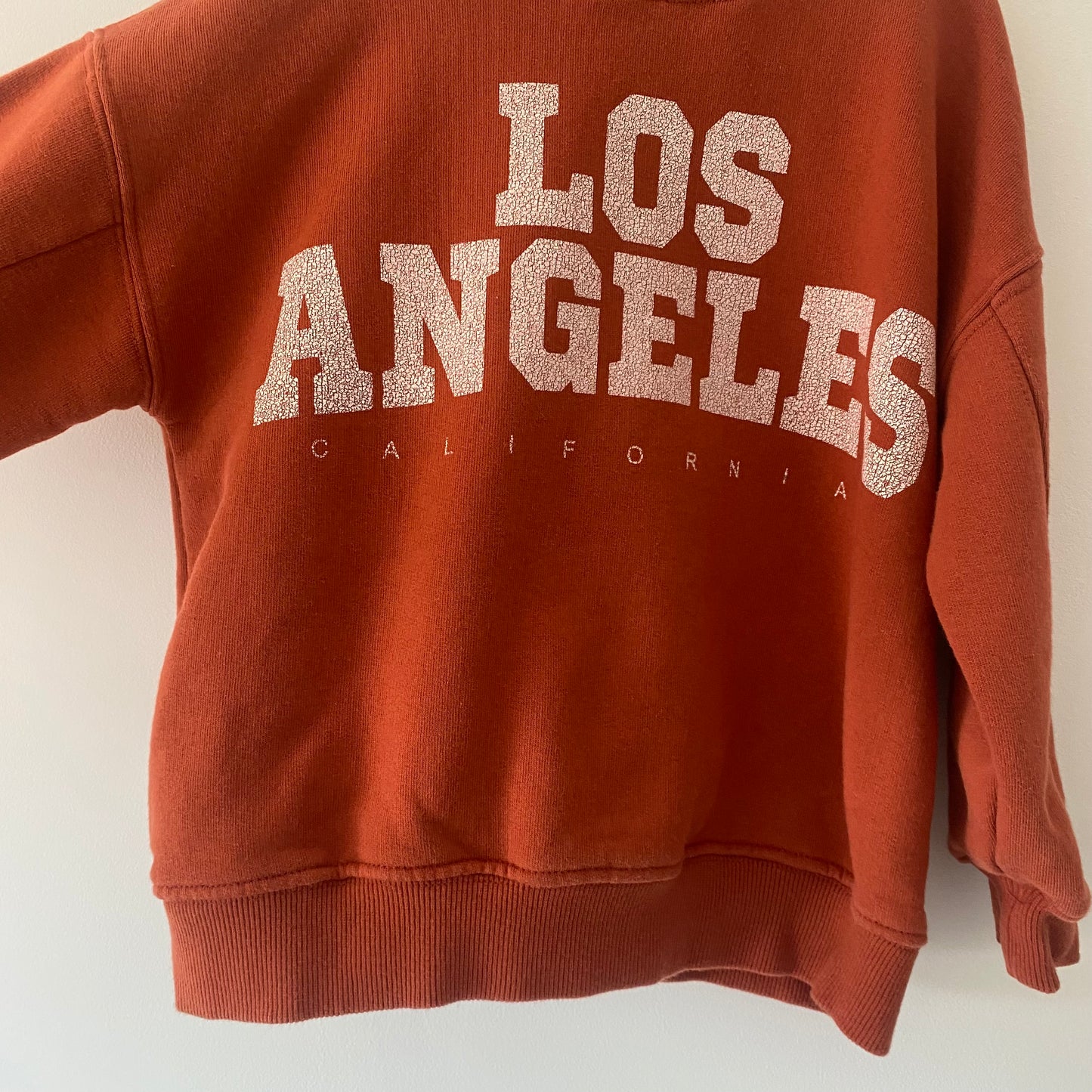 4-5Y Zara rust red Los Angeles sweatshirt