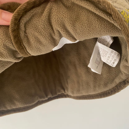 4-5Y Zara khaki green with yellow floral quilted jacket