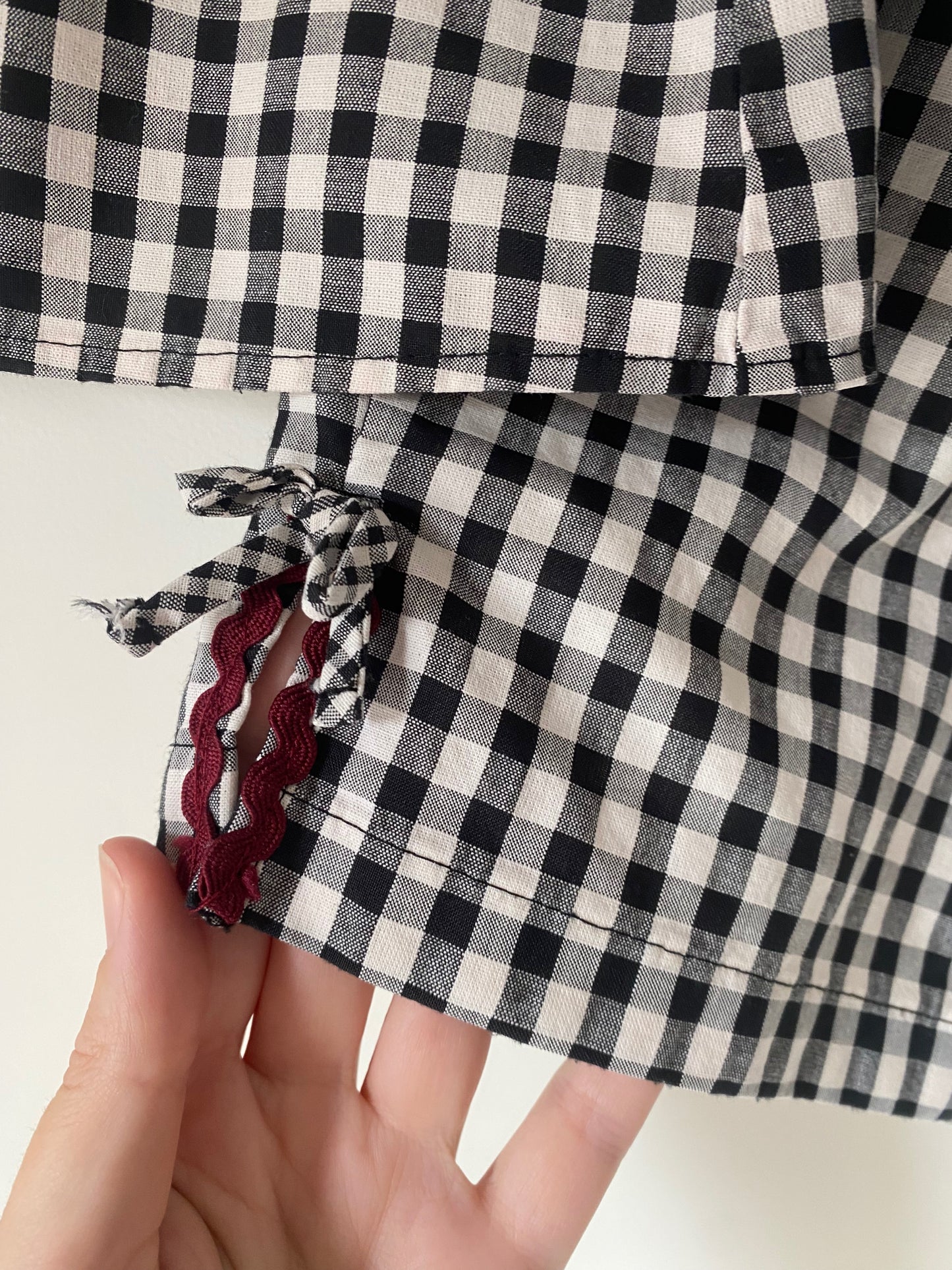 18-24M Zara black gingham blouse and wide leg trousers co-ord