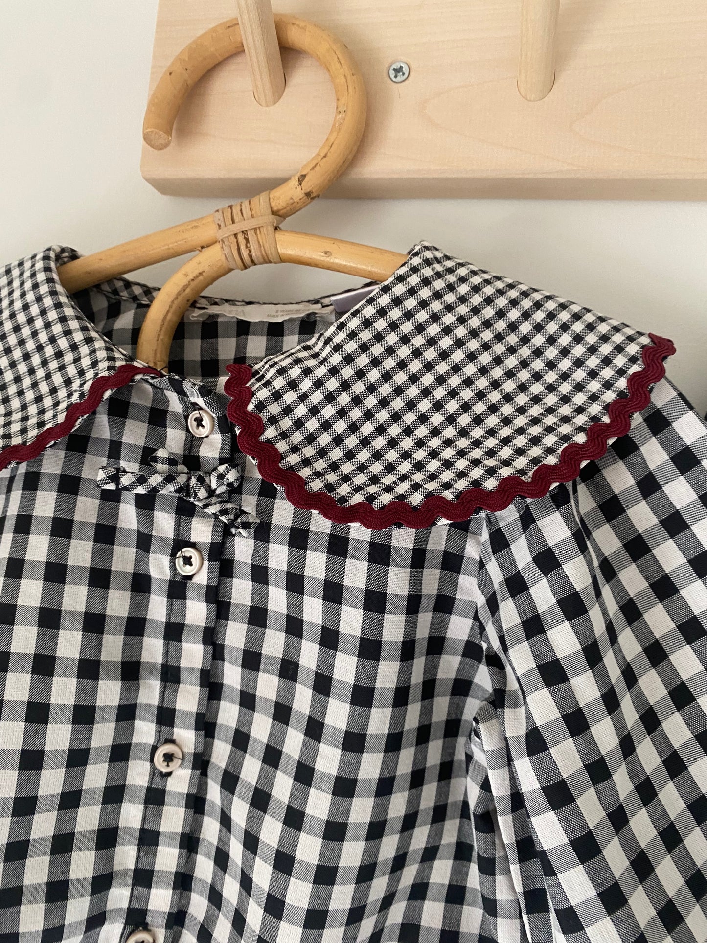 18-24M Zara black gingham blouse and wide leg trousers co-ord