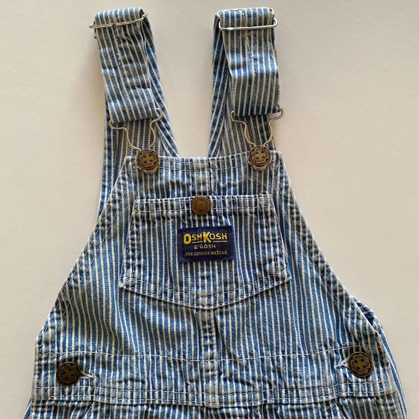 3Y Oshkosh vintage hickory stripe denim dungarees
