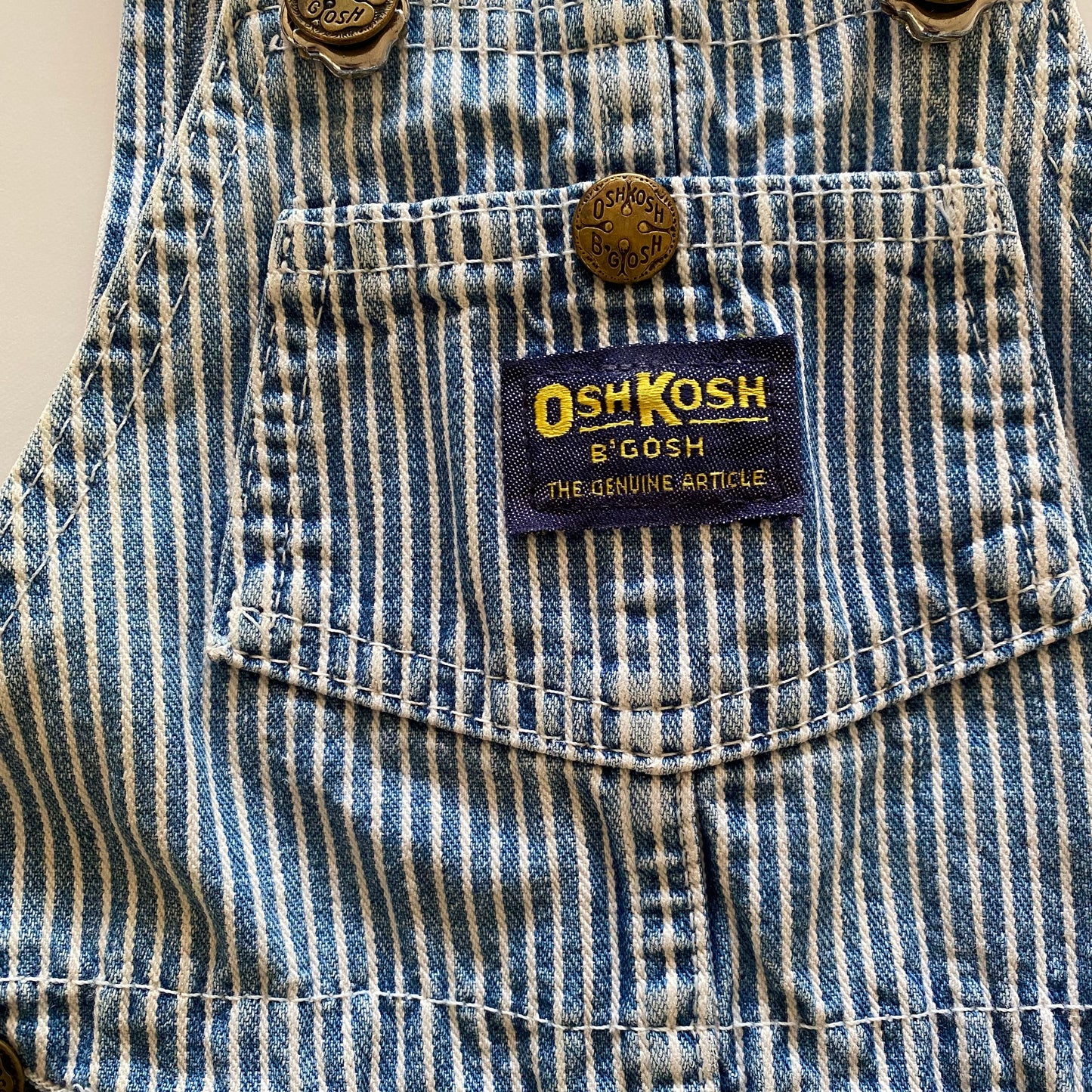 3Y Oshkosh vintage hickory stripe denim dungarees