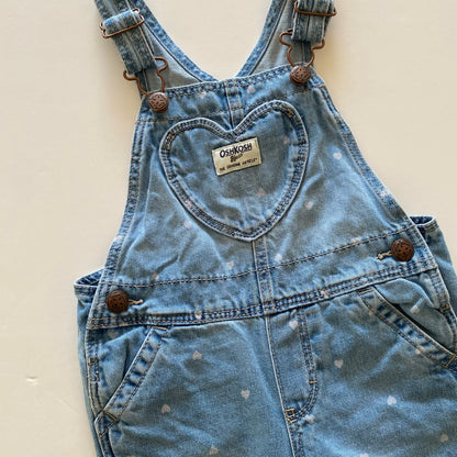3Y Oshkosh heart denim dungarees