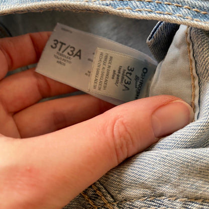 3Y Oshkosh heart denim dungarees