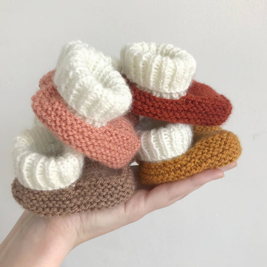 Choice of knitted baby booties
