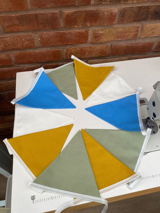 Rainbow bunting banner