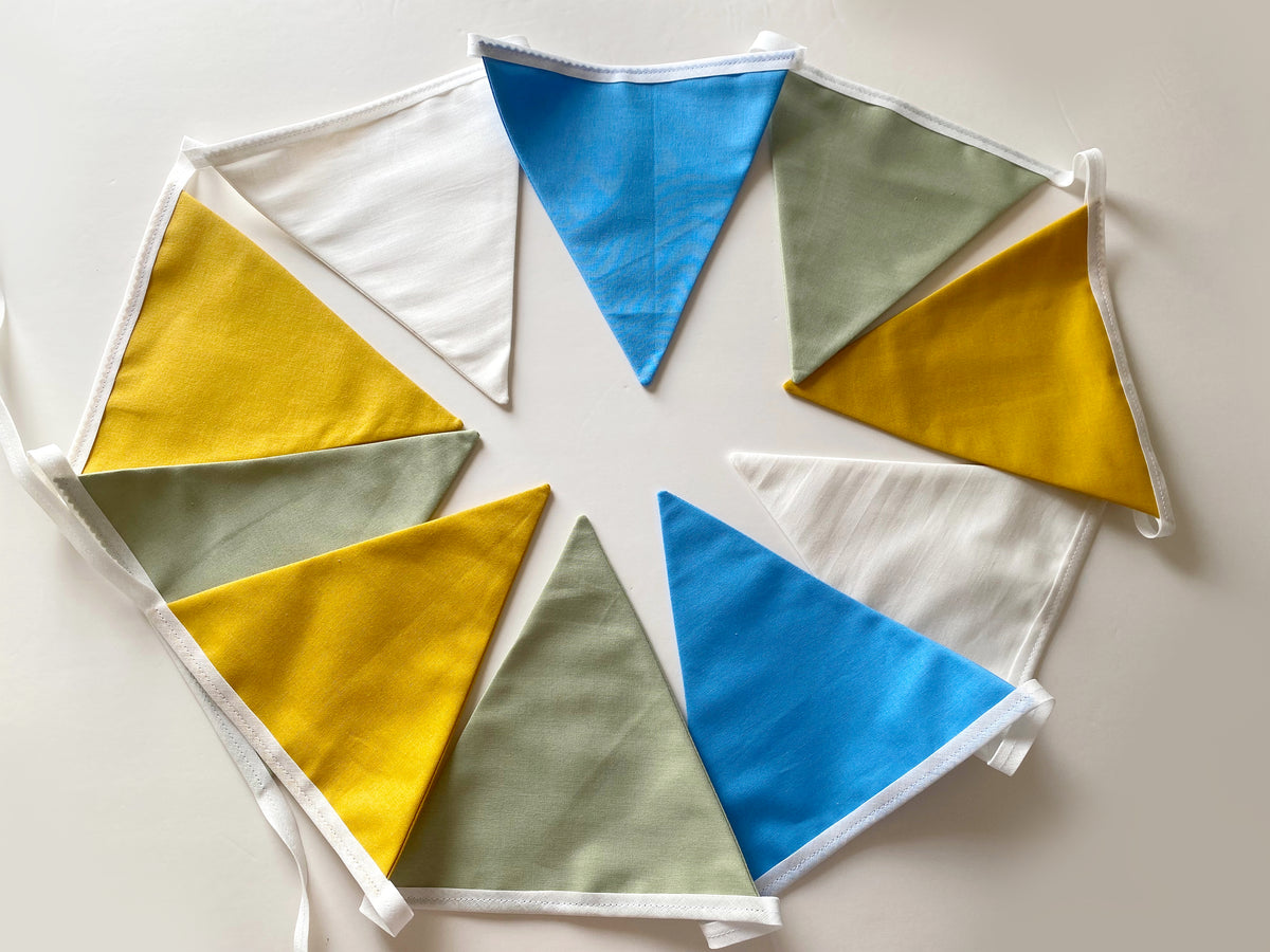 Rainbow bunting banner